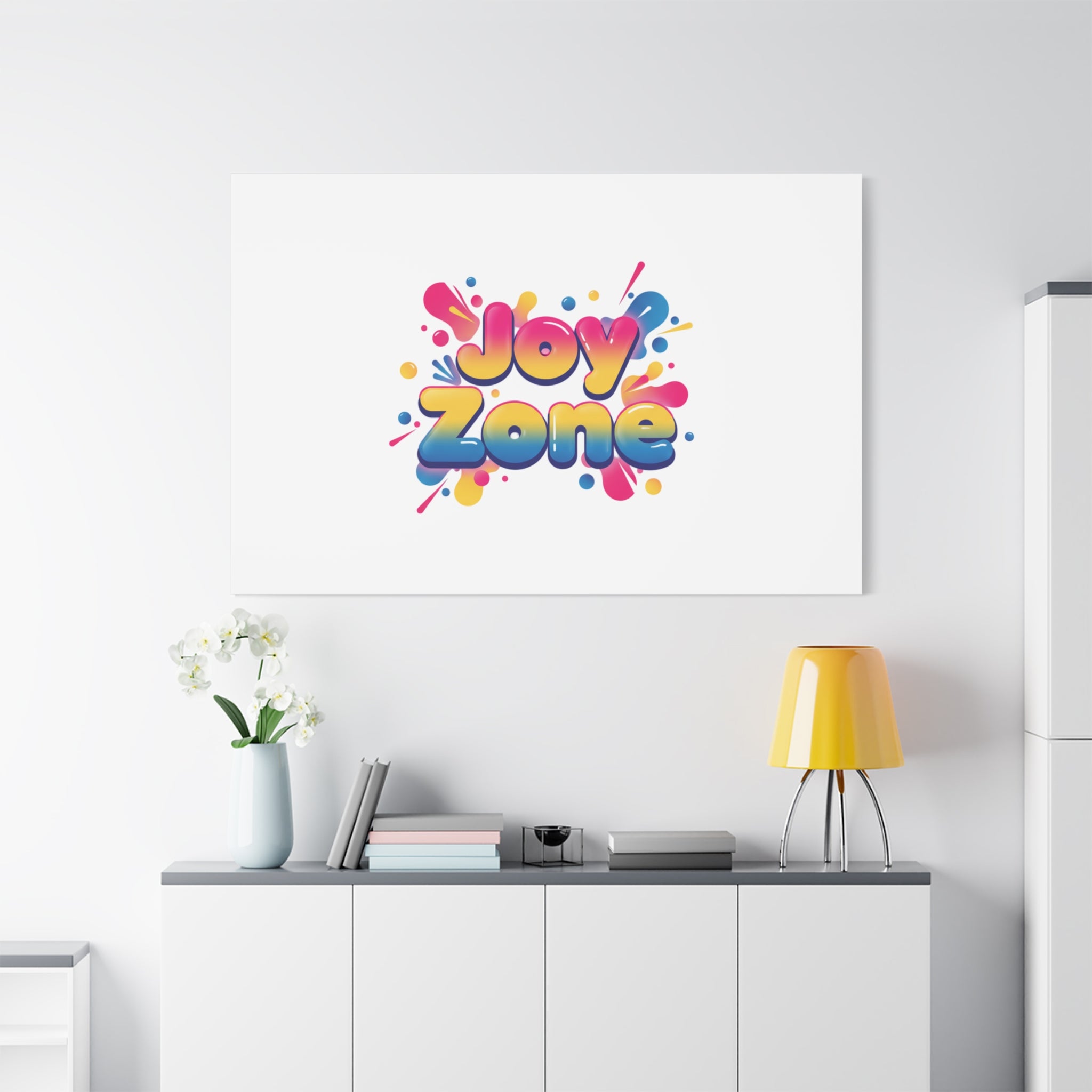 Joy Zone Canvas | Dopamine Decor, Neon Gradient Squishy Art
