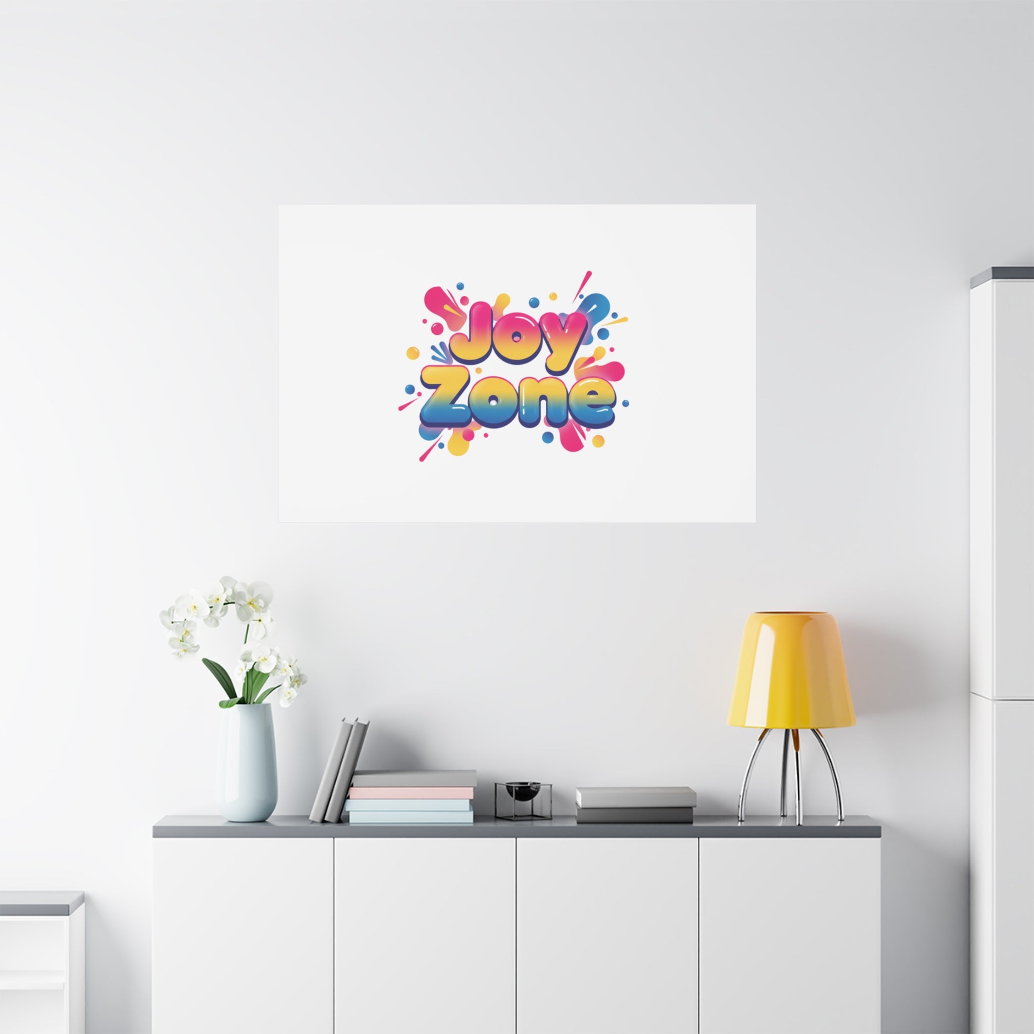 Joy Zone Canvas | Dopamine Decor, Neon Gradient Squishy Art